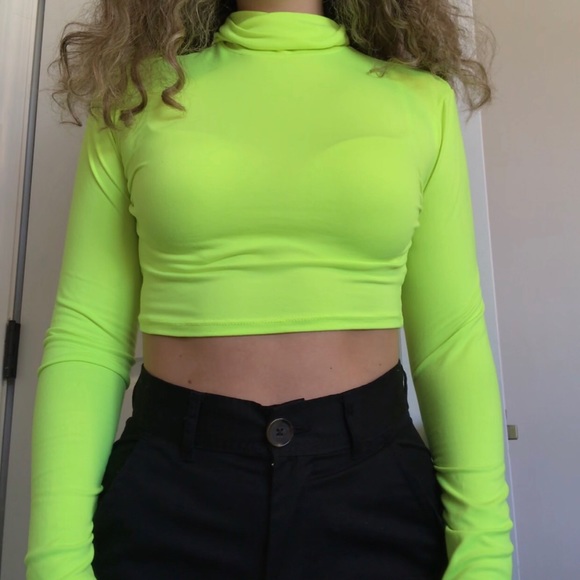 Tops - Neon green turtle neck Tops - Neon green turtle neck